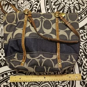 Signature Coach denim bag..